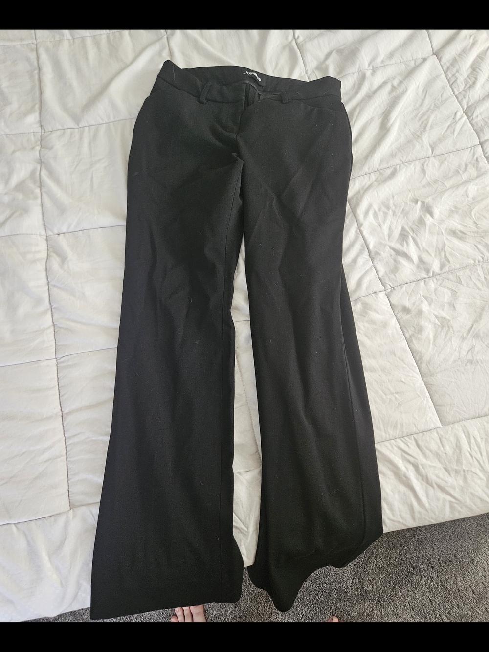 Express Women's Black Wide-Leg Dress Pants